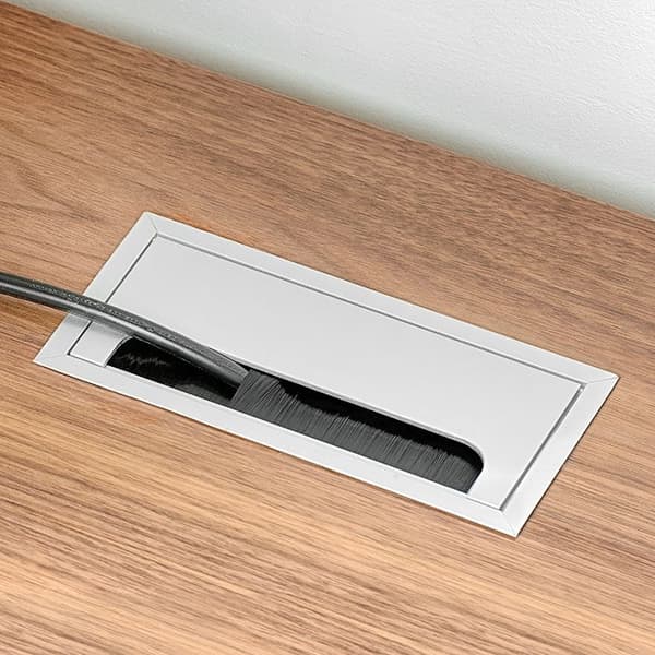 Kabelgenomföringar till Quadrum bord - EMUCA - Rektangulär - Aluminium - Matt anodiserad