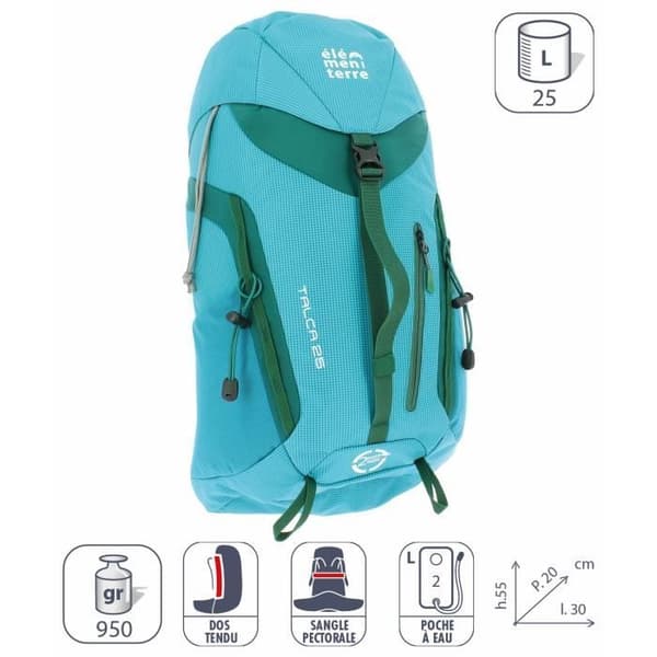 Elementerre Talca 25 ryggsäck - blå - 25 L