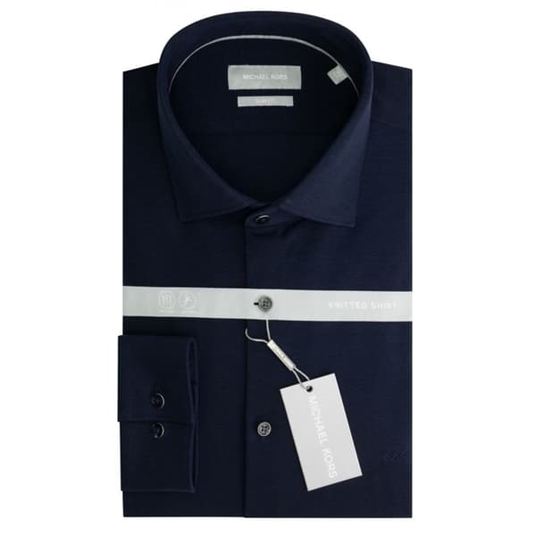 Slim piqué skjorta Michael Kors Solid