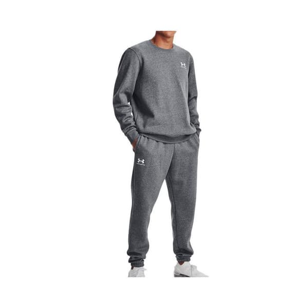 Träningsbyxor - Under Armour - Essential Fleece Jogger - Grå - Elastisk midja - Andningsbar