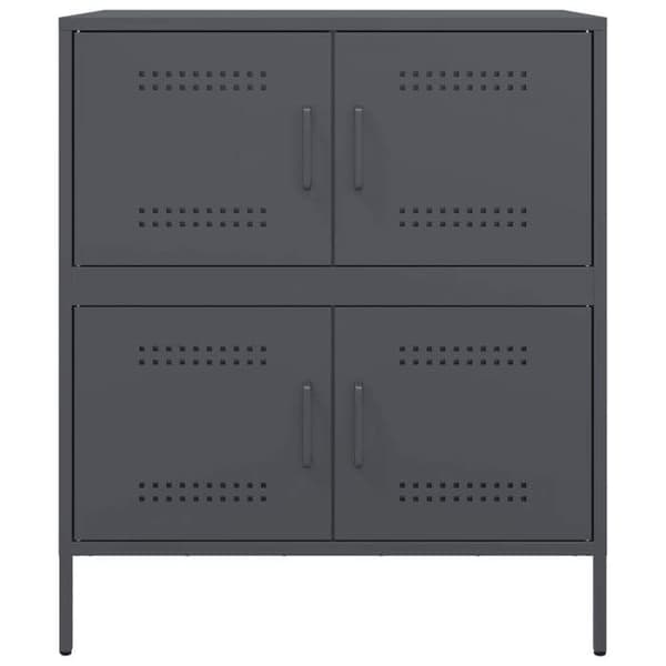 vidaXL Buffé antracit 68x39x79 cm stål 842954