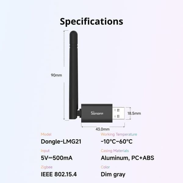 SONOFF Dongle Lite MG21 Zigbee/Thread Dongle USB | Dongle-LMG21