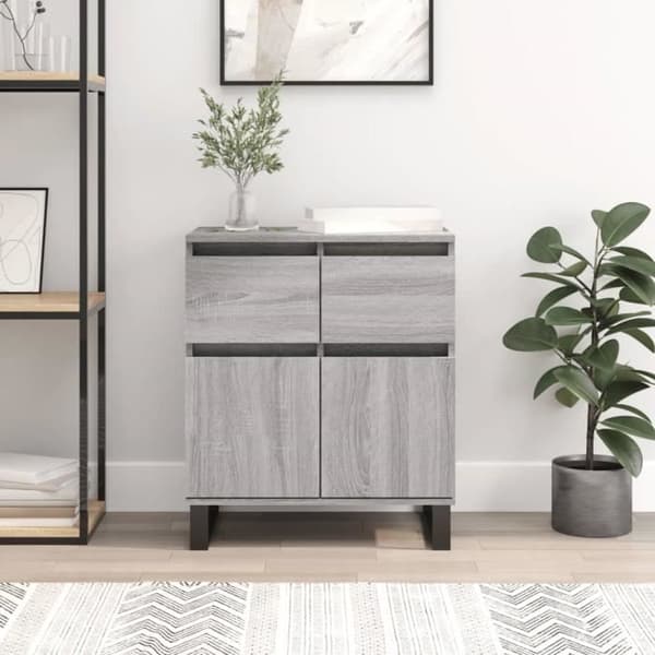vidaXL Buffé Sonoma grå 60x35x70 cm Ingenjörsträ 831130