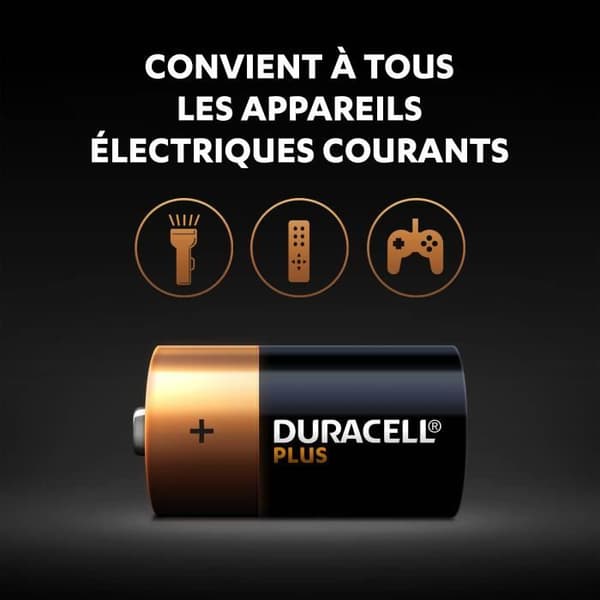 Duracell Plus C alkaliska batterier, 1,5V LR14 MN1400, 4-pack