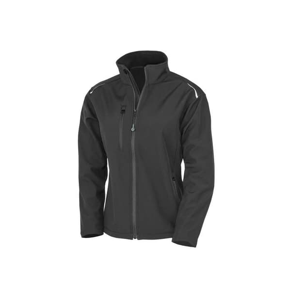 Dam softshelljacka 3 lager i återvunnen polyester Result - svart