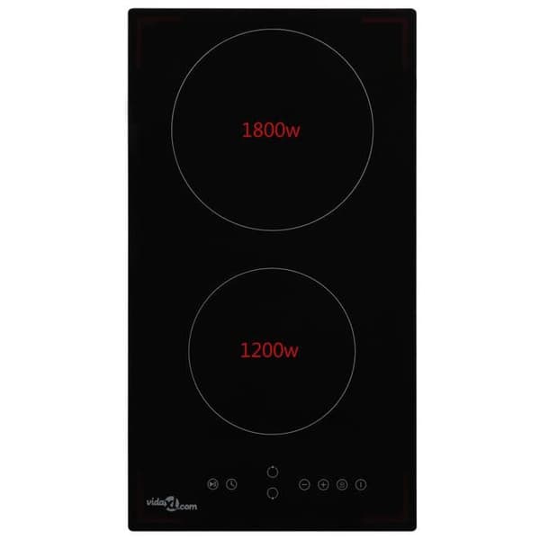 vidaXL Ceramic Hob 2 Brännare Touch Control 3000 W 50783