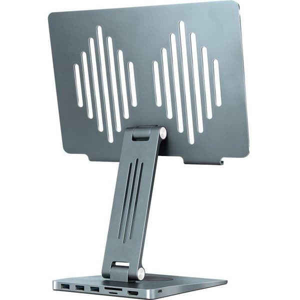 Laptopstöd - YENKEE YSN 03 - Justerbart - Fällbart - USB-hubb och SD-läsare