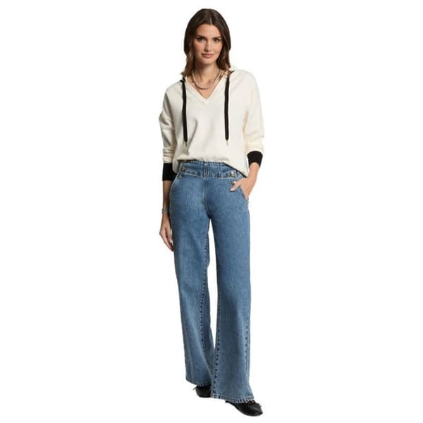 Pull Blanc/Noir Kvinna Morgan MARTINE