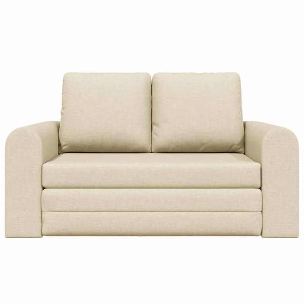 Sängsoffa 2-i-1 Creme 148x71x83 cm Tyg