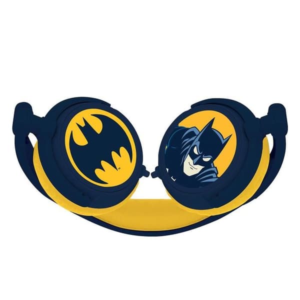 Fällbara Batman stereohörlurar med volymbegränsning