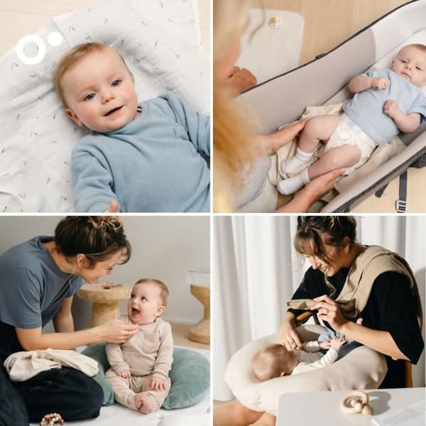 3-pack med snuttefiltar - DOOMOO - Ekologisk bomullsgaze - Oeko-Tex-certifierad - Beige