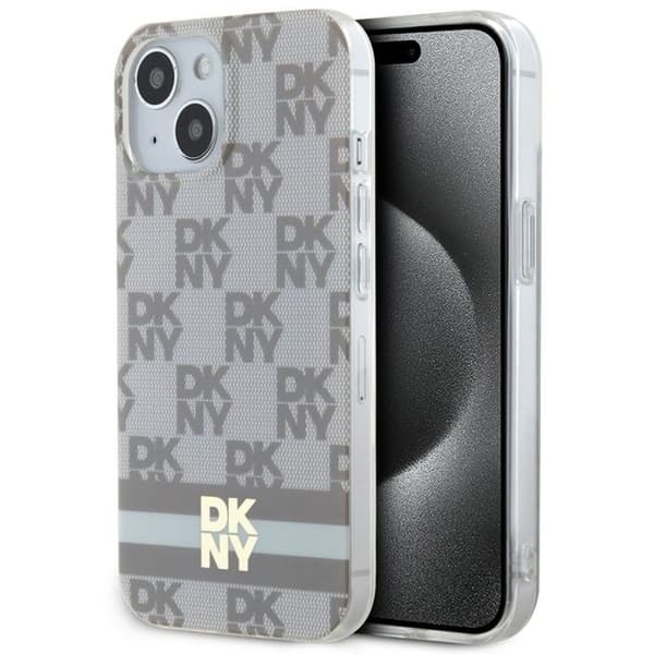 Coque iPhone 15 Plus - DKNY - DKHMP15MHCPTSE - Beige - Mönster Rutig Mono - Optimalt skydd