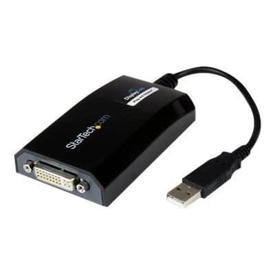 StarTech USB till DVI-adapter (DVI-I Single Link) Svart – 1920×1200, extern grafikkort