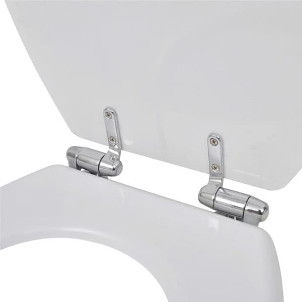 vidaXL Toalettsits MDF Soft Close Lock Vit