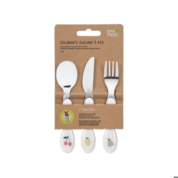 Set med 3 Bestick Happy Fruits - LASSIG