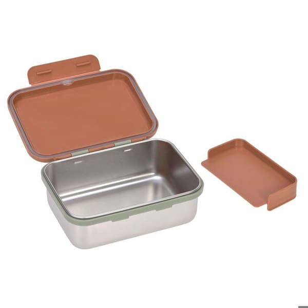 Lunchbox - Lässig - Happy Prints - Inox - Karamell - Barn - Rektangulär