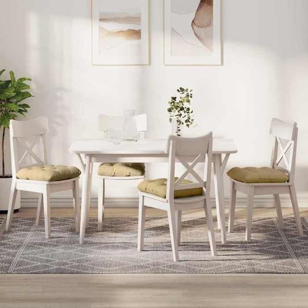 vidaXL Sittkuddar 4 st Grön grå 45 x 45 cm 42015142