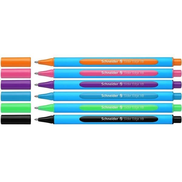 Kulspet - SCHNEIDER - Slider Edge - Extra stor spets - Assorterade - Paket om 6