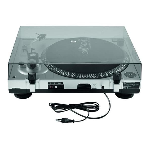 Skivspelare - OMNITRONIC - BD-1350 SCHWARZ - Rem - Diskantkontroll - Dammskydd