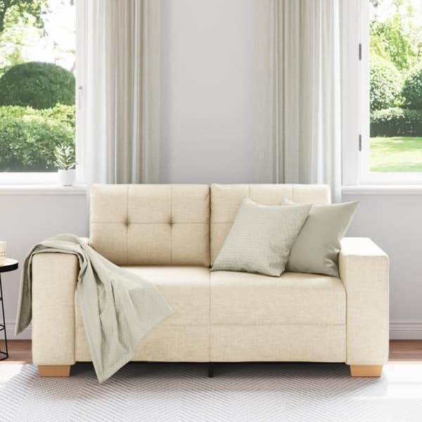 Klädd Loveseat Crème 120 cm