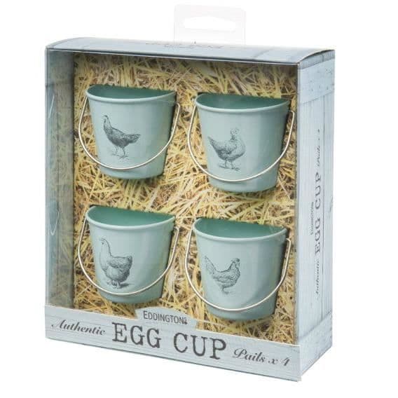 Eddingtons Äggkoppshinkar - Vintage Pale Bue - Set med 4 kycklingar