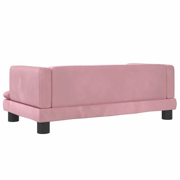 vidaXL Sängsoffa för barn rosa 80x45x30 cm sammet 3196308