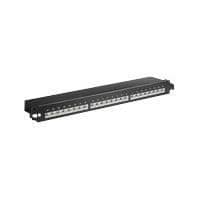 Anslutningspanel - MicroConnect - RJ-45 X 24 - Svart