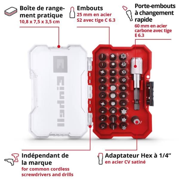 Einhell XS-CASE 32-delars skruvbits-set