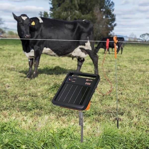 Solenergiser - GALLAGHER - S100 - Uppladdningsbart batteri - Solpanel 7W - Max 10km