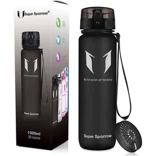 Super Sparrow Vattenflaska - Flaska, 350ml, Svart