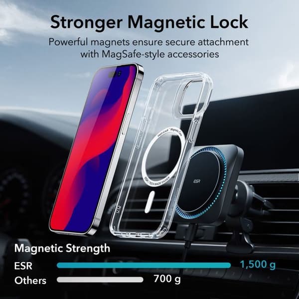 Skyddsskal - ESR - iPhone 14 Pro - Classic - Transparent - Kickstand HaloLock