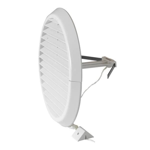 Ventilationsgaller - DFR - DFR160B - Fällbar plast - Ø 186 mm - Vit