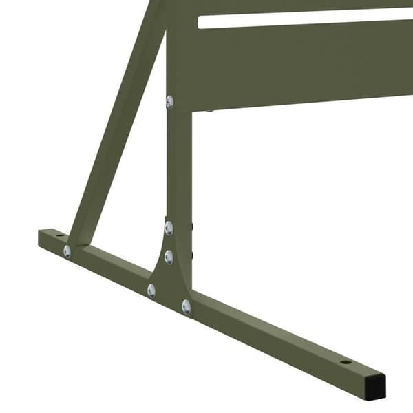 vidaXL Metallstängselpanel Grön oliv Pulverlackerad stål 868566