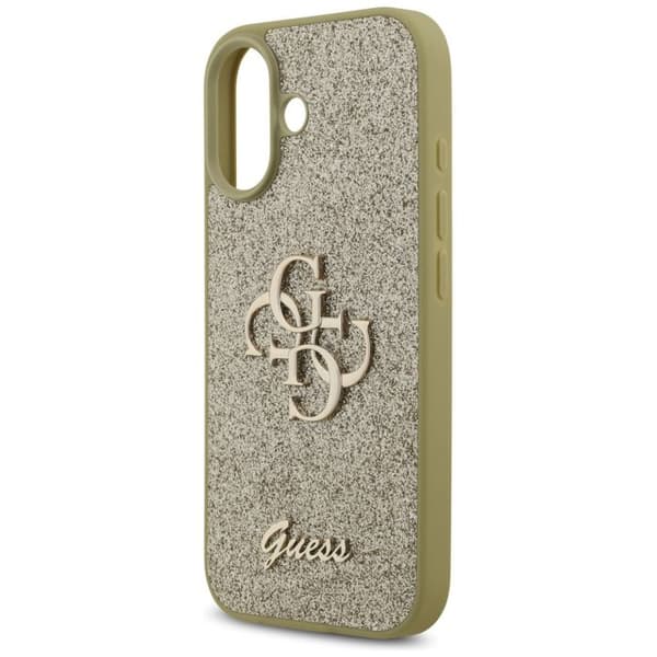 Guess Fast Glitter Big 4G-fodral för iPhone 17 - Guld