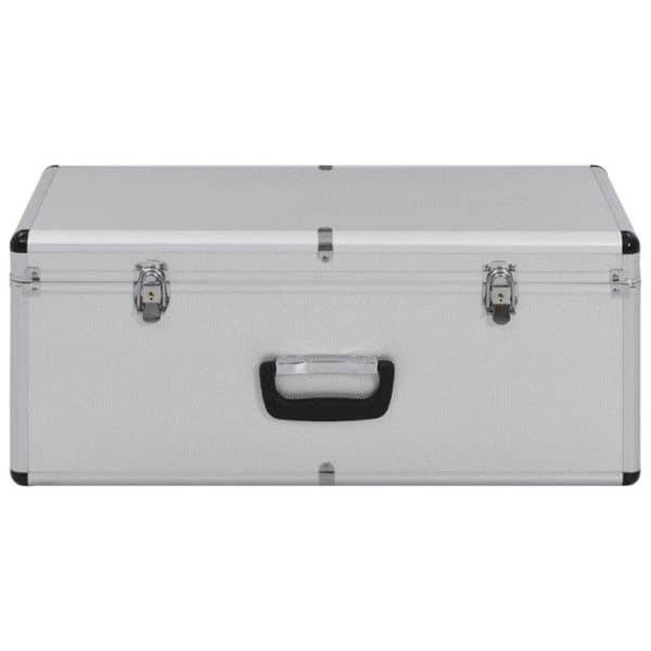vidaXL Förvaringsboxar 2 st Silver Aluminium