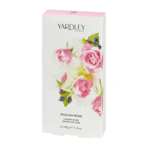 Yardley English Rose Box med 3 tvålar 100g