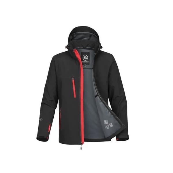 Stormtech patrol högteknologisk softshell-jacka - svart/klarröd