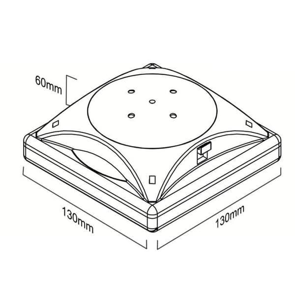 LED solarlampa - Maclean - Montering under parasoll - Skymningssensor - 4x0,14W - 13x60 cm