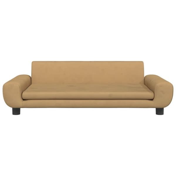 vidaXL Barnsoffa brun 100x54x33 cm sammet, mini soffa, mini soffa-stol, mini soffa för barn, soffa av 3196384