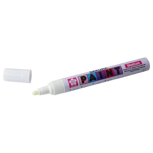 Markör - SAKURA - SKBLXPMKB1B - Medium spets - Vit färg - Opaque