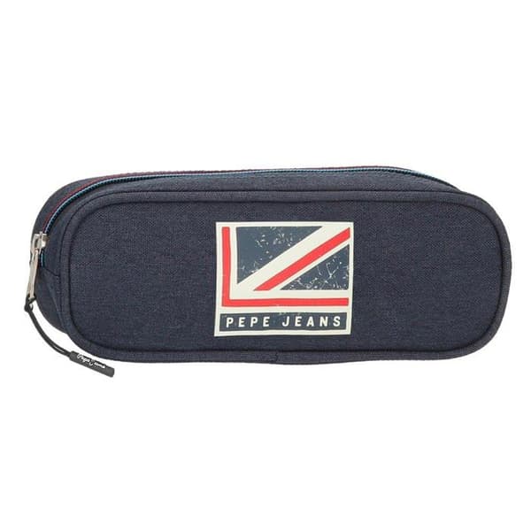 Pennfodral - PEPE JEANS - Aidan - Polyester - 22 x 7 x 3 cm - Blå