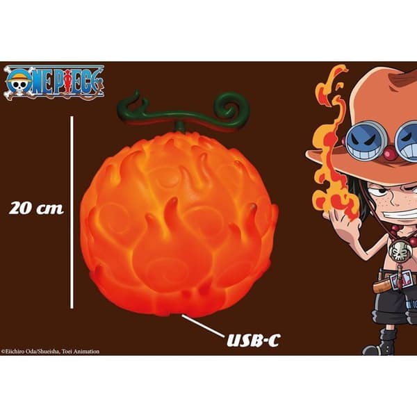LED-lampa - TEKNOFUN - Fruit Flame Flame One Piece 20 cm