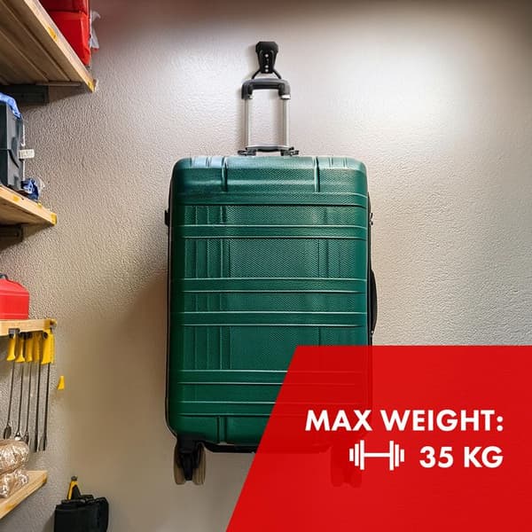 Support för garagevägg - Maclean - MC-440 - Stål - Max last 35kg - Svart
