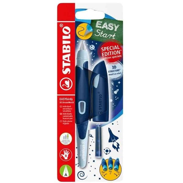 Fjäderpenna EASYbirdy 3D DreamWorld L, blå, A