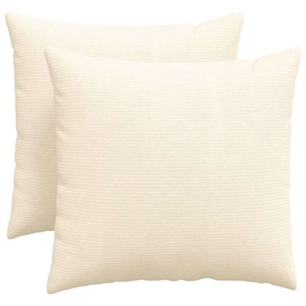 Coussin Vidaxl Soffkuddar 2 st Kräm 50 x 50 cm