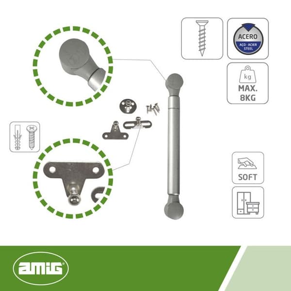 AMIG | Gas kompass stängd 96 | 8 kg | Grå