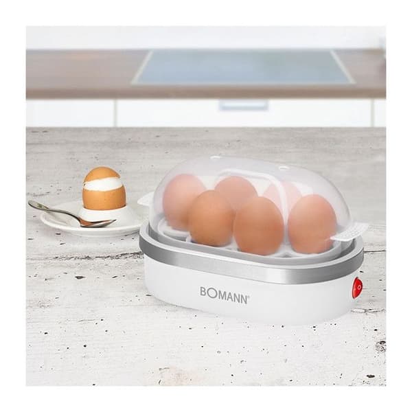 Äggkokare - BOMANN - EK 5022 CB - Kapacitet 6 ägg - Vit/Silver