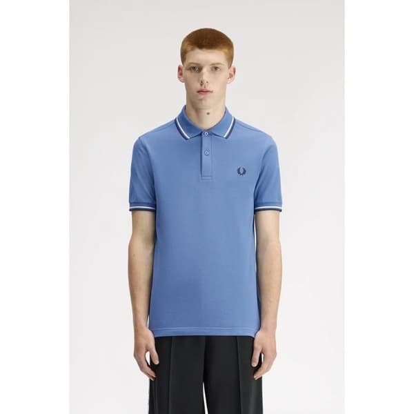 Fred Perry polo med dubbelrand