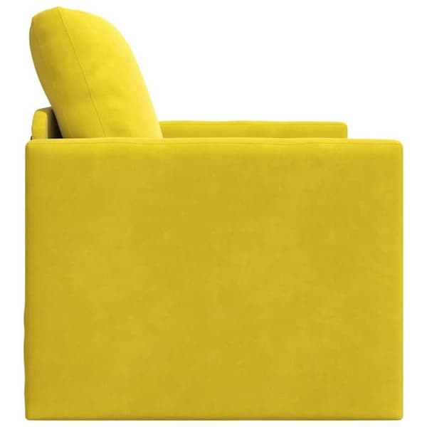 Mörkgul 2-i-1 Soffbädd 74x77x81 cm Sammet