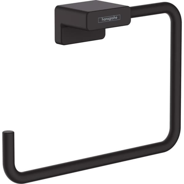 Handdukshängare ring - HANSGROHE - ADDSTORIS - Matt svart - Dold väggmontering - Metall